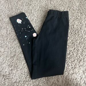 Lands’ End Kids Girls Ankle Leggings Unicorn and diamond design Sz M 10/12